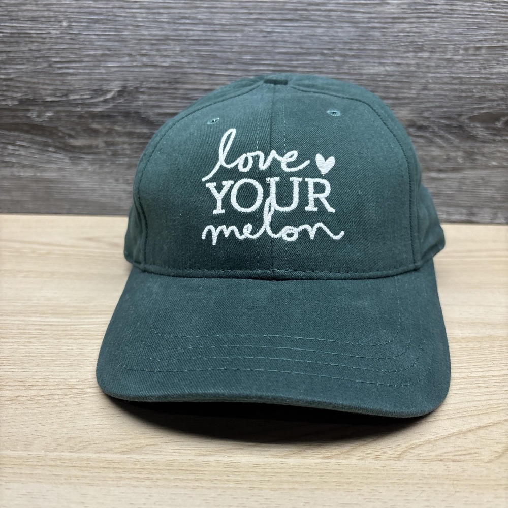 Love Your Melon Hat Cap Strap Back Green Embroidered Logo Made USA Mens Dad